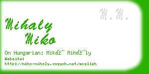 mihaly miko business card
